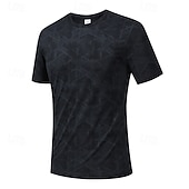 Χαμηλού Κόστους T-shirts και αμάνικα μπλουζάκια για τρέξιμο-Ανδρικά Μονόχρωμο Tricou de Alergat Μπλούζα συμπίεσης Καλοκαίρι Άνοιξη Κοντομάνικο Γρήγορο Στέγνωμα Ελαφρύ Ύγρανση Γυμναστήριο προπόνηση Ενεργή εκπαίδευση Τρέξιμο Ασκηση Θαλασσί Μαύρο Ανοικτό Γκρίζο