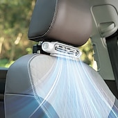 baratos Luzes e lanternas de acampamento-Ventilador USB criativo para assento de carro, sem lâminas, ângulo de ar ajustável, 3 velocidades de vento, recarregável, frontal. &amp;Ventilador portátil para banco traseiro de veículos