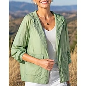 abordables Chaquetas impermeables-Mujer Cortavientos Chaqueta Chaqueta Softshell Chaqueta para senderismo Al aire libre Protección Solar Secado rápido Ligero Transpirable Trajes de senderismo Ropa de senderismo Verano Primavera