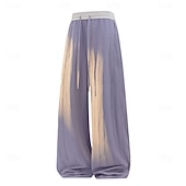 abordables pantalones casuales-Hombre Pantalones Pantalones casuales Pantalones anchos Jacquard Correa Bolsillo Plano Comodidad Suave Casual Diario Exterior Vacaciones Moda Negro Morado Rígido