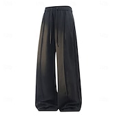 economico Classico-Per uomo Pantaloni di Lino Pantaloni Pantaloni Estivi Pantaloni da Spiaggia Coulisse Elastico in vita Tinta unica Comodità Traspirante Quotidiano All'aperto Spiaggia Vacanza Moda Nero Albicocca