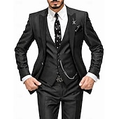 Abito da smoking da uomo bordeaux a 3 pezzi, vestibilità slim – completo per matrimonio, ballo di fine anno, cena di gala, blazer con revers a scialle e pantaloni, disponibile in nero, blu e verde.