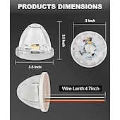 preiswerte Dekorative Lichter-Zweifarbige LED-Wassermelonenlichter mit klarer Linse, konstant &amp;Blitzlichter, Blinker zur Begrenzung des Fahrerhausdachs