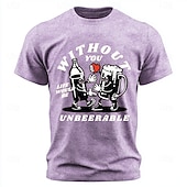  T-shirt homme « Sans toi, la vie serait insupportable » (délavé à l'acide, jeu de mots sur la bière, style rétro, dessin animé, manches courtes, coupe classique, col rond, idéal pour les soirées et