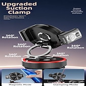 cheap Phone Holder-Nano Suction Car Phone Mount, Super Stable Dashboard Cell Phone Holder for Car, 360° Rotation Foldable Portable Phone Stand Anti-Shake Compatible with iPhone 17 16 15 14 Pro Max, Samsung Galaxy S26