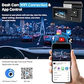 billige Bil-DVR-1080p Nytt Design / med bakkamera Bil DVR 170 grader Bred vinkel 2 tommers IPS Dash Cam med Bevegelsessensor / Loop-opptak / Vanntett Bilopptaker