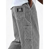  رجالي بنطلونات بنطلون مضلع السراويل الشتوية السراويل السراويل الفضفاضة رباط متعدد الجيب لون الصلبة راحة مكتمل الطول فضفاض مناسب للبس اليومي الأماكن المفتوحة موضة أناقة الشارع أزرق أسود مرن نسبياً