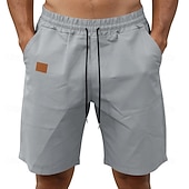 voordelige Casual korte broek-Voor heren Korte broek Casual korte broek Atletische korte broek Zak Elastische taille Effen Comfort Sneldrogend Knielengte Buiten Vakantie Modieus Streetwear blauw Zwart Inelastisch