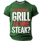  T-shirt homme à imprimé rétro barbecue, coupe classique, idéal pour les grillades en extérieur. Tailles S, M, L, XL, XXL, XXXL.