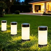 preiswerte Bodenlichter-4er-Set Solar-Gartenleuchten, wasserdichte Gartenwegleuchten, dekorative Solar-Bodenleuchten zum Einstecken, für den Außenbereich