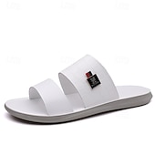 cheap Casual Sandals-Men's Brown Textured Slide Sandals, Open-Toe Comfort Slip-On Sandals, Relaxed Casual Style for Men, Great for Beach Holidays, Resort Wear and Summer Daily Use