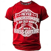  Voor heren Grappig jargon T-shirt Korte mouw T-shirt 3D-afdrukken Strakke ronde hals Overhemd Modieus Dagelijks Dagelijks Straat Rood Zomer Lente Kleding S M L XL XXL XXXL