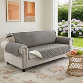 olcso Kanapé huzat-vízálló, megfordítható kanapéhuzat 3 párnára, háziállatbarát kanapéhuzat kutyáknak, mosható bútorvédő huzat csúszásgátló rugalmas pánttal