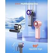 Χαμηλού Κόστους Φώτα &amp;amp; Φανάρια Κάμπινγκ-Φορητός φορητός ανεμιστήρας turbo με ψυγείο πάγου, προσωπικός ανεμιστήρας, επαναφορτιζόμενος 3600mah, χρόνος ψύξης 20 ωρών, ισχυρός αθόρυβος κινητήρας 20000 στροφών, απαραίτητος για