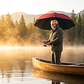 baratos Recreação ao Ar Livre-Chapéu de sol dobrável para atividades ao ar livre, leve e portátil, estilo guarda-chuva, acessório multifuncional para pesca, jardinagem, caminhadas e fotografia. &amp;trabalho diário ao ar livre