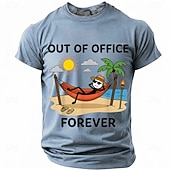  Hombre Gracioso Camiseta Manga Corta Camiseta Impresión 3D Cuello Barco Camisa Moda Design Sencillo Casual Diario Fiesta Gris Verano Primavera Ropa S M L XL XXL XXXL