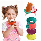 cheap Household Appliances-8 Pack Popsicle Drip Catcher for Kids, Silicone Ice Cream Holder for Cones and Sticks, Mess-Free Reusable Ice Pop Guard for Toddlers, No More Sticky Hands, Summer Treat Accessories