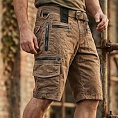 abordables Exterior-Hombre Pantalones tipo cargo Pantalón Corto Cargo Pantalón corto Pantalones cortos casuales Multi bolsillo Bolsillo con solapa Plano Comodidad Transpirable Medio corto Casual Exterior Vacaciones