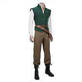 tanie stroje-Zestaw Średniowieczne Renesansowa fantazyjny Spodnie Kamizelka Pasek taliowy z akcesoriami Łucznik Elf Ranger Strój na bal maskowy Męskie Fantasy Halloween Karnawał Bal maskowy Targi Renesansu LARP