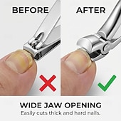 זול טיפול אישי ובריאות-קוצץ ציפורניים לגיל הזהב, קוצץ ציפורניים עם ידית ארוכה וזוויתית נגד החלקה לציפורניים עבות, קוצץ ציפורניים עם לסת רחבה ותופס לציפורניים עבות
