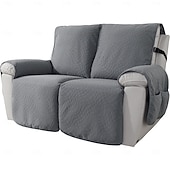 ieftine Husă pentru fotoliu reclinabil-husă de canapea impermeabilă, husă de canapea antiderapantă, durabilă, prietenoasă cu animalele de companie, anti-pete, culoare solidă, covoraș de canapea modern și minimalist, acoperire completă pentru câini și pisici, sufragerie, utilizare în tot sezonu