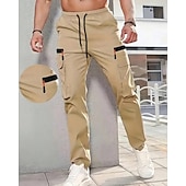 cheap Bottoms-Men's Outdoor Pants Cargo Pants Hiking Pants Trousers Summer Spring Autumn / Fall Outdoor Tailored Fit Waterproof Quick Dry Breathable Pants / Trousers Drawstring Pocket Elastic Waist Black Army Green