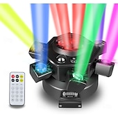 cheap Star Galaxy Projector Lights-6 Arm Moving Head DJ Lights,150W RGBW LED Stage Lighting with Strobe &amp; Bee-Eye Effect, Red/Green Starry, DMX512, Remote Control,Sound Activated,540° Rotation for Party, Clubs, Disco