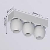 Χαμηλού Κόστους Φώτα Οροφής με Dimmer-led 1 πακέτο προβολέων από ύφασμα με διακόπτη dimmer, ρυθμιζόμενο, όλα τα λευκά σκίαστρα, ελεγχόμενα μέσω εφαρμογής