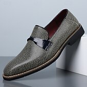 お買い得  ローファー-メンズ シルバー グリッター ローファー スリッポン シャイニー ドレスシューズ ファッション フォーマル フットウェア 結婚式、宴会、パーティー、プロム、舞台公演、大胆なイブニングウェアに最適