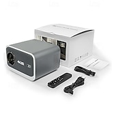 baratos Projetores-Projetor inteligente 4K com Android 13, projetor nativo para home theater com resolução 1080p e foco automático. &amp;Correção trapezoidal automática, Wi-Fi 6, Bluetooth 5.4, chip Amlogic T950S, projetor