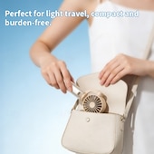 cheap Handheld Fans-Handheld Fan, Portable Mini Cooling Fan with 3S Rapid Cooling Technology, Ice-Cold Personal Fan USB Rechargeable, Foldable Small Fan for Hot Summer, Travel, Commuting, Outdoor Activities
