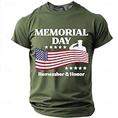 economico T-shirt Patriottici 250-Giorno della memoria Per uomo Gergo divertente Maglietta Manica Corta maglietta Stampa 3D Girocollo Camicia Moda Quotidiano Quotidiano Streetwear Rosso Azzurro cielo Estate Primavera Abbigliamento S