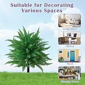 levne Umělé rostliny a zeleň-umělý zahradní rostlinný klas, umělá venkovní zeleň, 22palcová umělá rostlina do květináčů, do půdy, na terasu, do dvora a na sváteční dekoraci