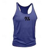 baratos Treningsskjorter uten armer-Men's Tank Top Vest Undershirt Sleeveless Shirt Sleeveless Crew Neck V Neck Scoop Neck Summer Plain Fashion Sporty Classic Quick Dry Casual Gym Street Black White Yellow Top Tee for Men