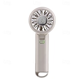 abordables Ventilateurs-Ventilateur portable avec compresse froide, mini-ventilateur 3 en 1 rechargeable par USB, utilisable à la main, sur pied ou à suspendre, idéal pour les voyages et le maquillage.