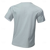 billige Casual T-skjorter for menn-Herre T skjorte Kortermet skjorte T-skjorte Kortermet Crew-hals Sommer Vår Helfarge Gatemote Stilfull Fritid Fort Tørring Tynn Daglig utendørs Feriereise Lysegrå Topp T-skjorte for menn