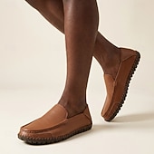 voordelige Casual loafers-Bruine instappers voor heren, lichtgewicht comfortabele wandelschoenen, zachte alledaagse schoenen voor dagelijks gebruik, reizen, autorijden, buitenactiviteiten en een ontspannen smart casual stijl.