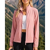 cheap Outdoor Jackets-Women's Windbreaker Softshell Jacket Hiking Jacket Outdoor Sun Protection Quick Dry Lightweight Breathable Hiking Outfits Hiking Clothes Summer Spring Jacket Climbing Camping / Hiking / Caving Solid