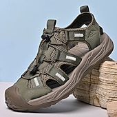 billiga Utomhussandaler-herrsandaler med stängd tå, andningsbara, snabbtorkande sportskor för utomhusbruk, robusta, vardagliga skor för män, perfekta för vandring, promenader, resor och helgäventyr