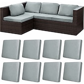 billige Utemøbelputer deksel-8 stk. stretchputetrekk til terrasse, vanntette sofatrekk til utskifting, utendørs sofa &amp;sofatrekk, putetrekk til utemøbler, vaskbar gjenbrukbar møbelbeskytter