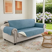 olcso Kanapé huzat-vízálló, megfordítható kanapéhuzat 3 párnára, háziállatbarát kanapéhuzat kutyáknak, mosható bútorvédő huzat csúszásgátló rugalmas pánttal