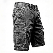 levne Venkovní-Pánské Náprsníkové kalhoty Šortky s kapsami Kraťasy Neformální šortky Kapsy Kapsa s klopou Bez vzoru Délka kolen Ležérní Venkovní Streetwear Módní Šik ven Vodní modrá Černá Neelastické