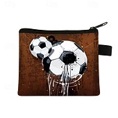 abordables Partido Mundial de Fútbol 2026-Paquete de 9 monederos de fútbol para niños, mini estuches con cremallera para llaves, monedas y auriculares, ideales para rellenar bolsas de regalos para fiestas temáticas deportivas y como obsequio