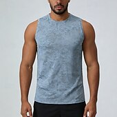 abordables Débardeurs-Homme Débardeur Gilet Sous-Vêtements T-shirt sans manches Sans manches Col ras du cou Été Printemps Uni Mode Léger Classique Séchage Rapide Salle de sport Rue Sports Bleu Blanche bleu marine T-shirt