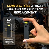 ieftine Lanterne-Lanternă magnetică de lucru, lanternă LED portabilă reîncărcabilă rotativă cu design cu clips, lanternă cu 3 moduri de iluminare pentru reparații auto, camping, muncă și urgențe