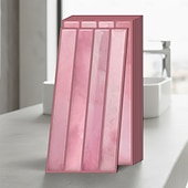 Недорогие Стикеры на стену-20pcs 3d Self-Adhesive Wall Imitation Tile Sticker, Removable Wall Sticker With Pink Decorative Pattern, Used For Kitchen Back Fender, Bedroom And Living Room Decoration Home Wall Renovation Decorativ