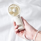 cheap Heating &amp; Cooling-Cute Mini Fan Portable Handheld Fan Lightweight Handy Fan Pocket Size Low Noise Small Electric Fan Student Gift AA Battery Cooling Portable Hand Fan for Outdoor Home