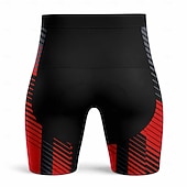 baratos Calções, collants e calças de homem-Homens Geométrica Shorts de ciclismo Calções de bicicleta Bermudas Acolchoadas Para Ciclismo Moto Calção Calças Fino Esportes Tapete 3D Secagem Rápida Redutor de Suor Respirável Preto / Vermelho Roupa