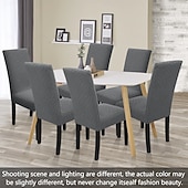 billige stoltrekk-Vanntett stoltrekk tykt jacquard stretch heldekkende ett stykke spisestuestoltrekk bordstolsett 2 4 6 deler