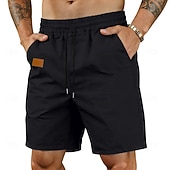 voordelige Casual korte broek-Voor heren Korte broek Casual korte broek Atletische korte broek Zak Elastische taille Effen Comfort Sneldrogend Knielengte Buiten Vakantie Modieus Streetwear blauw Zwart Inelastisch